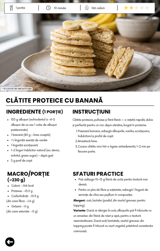 Clătite proteice cu banană