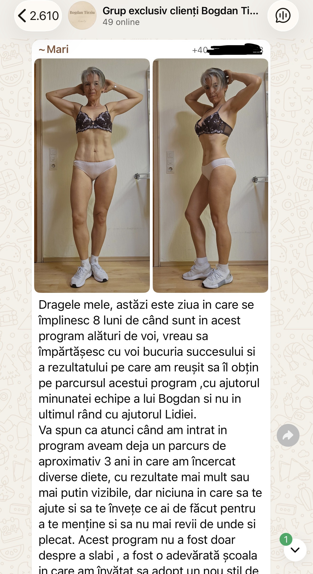 Mari — mesaj WhatsApp